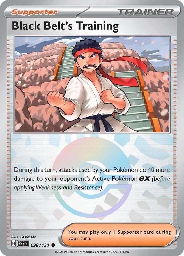 Black Belt's Training - 098/131 (Poke Ball Pattern) 098/131 Common Prismatic Evolutions Pokémon card