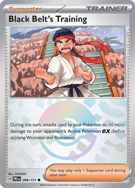 Black Belt's Training - 098/131 (Poke Ball Pattern) Common SV: Prismatic Evolutions