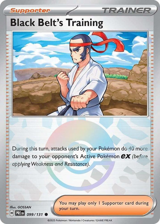 Black Belt's Training - 099/131 (Poke Ball Pattern) Common SV: Prismatic Evolutions