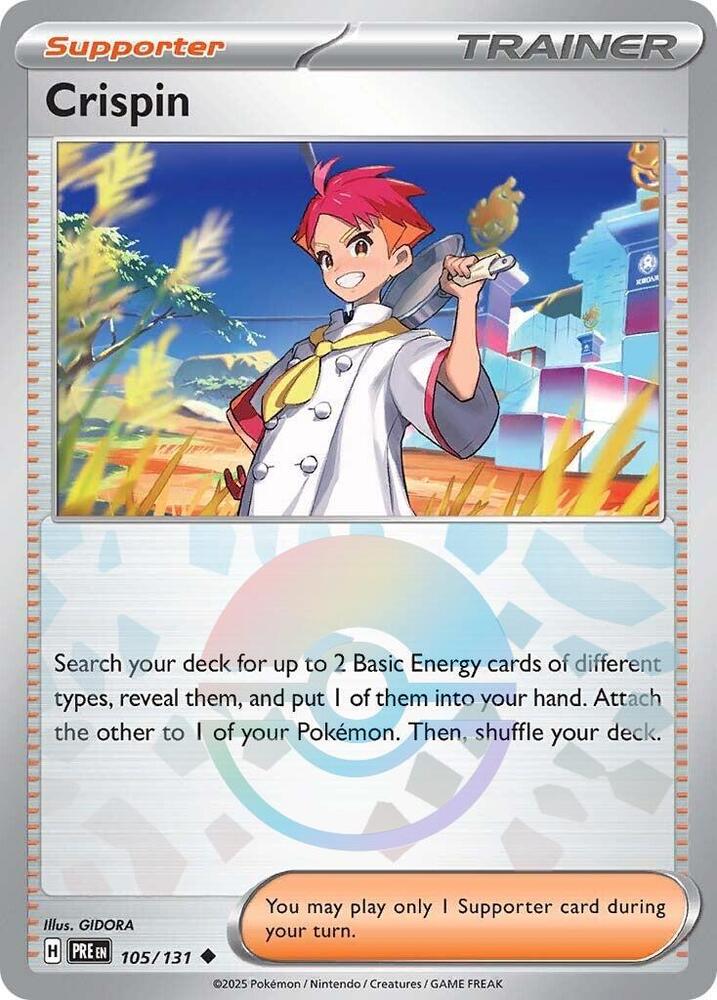 Crispin - 105/131 (Poke Ball Pattern) 105/131 Uncommon Prismatic Evolutions Pokémon card