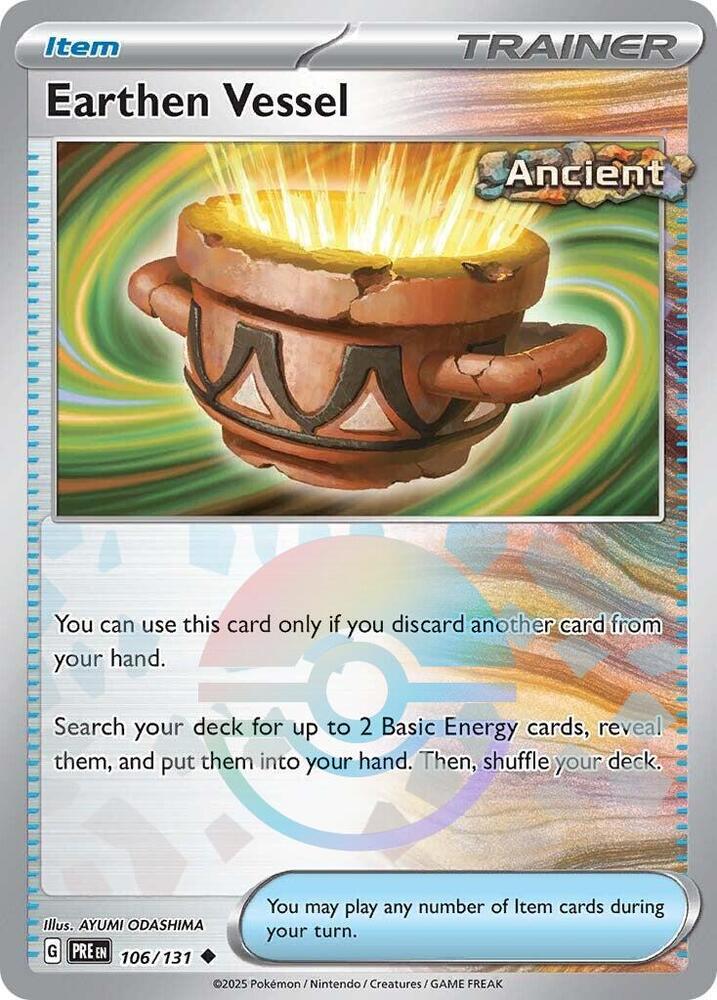 Earthen Vessel (Poke Ball Pattern) 106/131 Uncommon Prismatic Evolutions Pokémon card