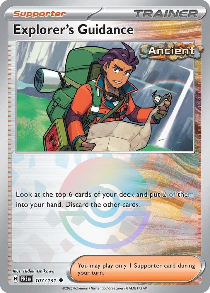 Explorer's Guidance (Poke Ball Pattern) 107/131 Uncommon Prismatic Evolutions Pokémon card