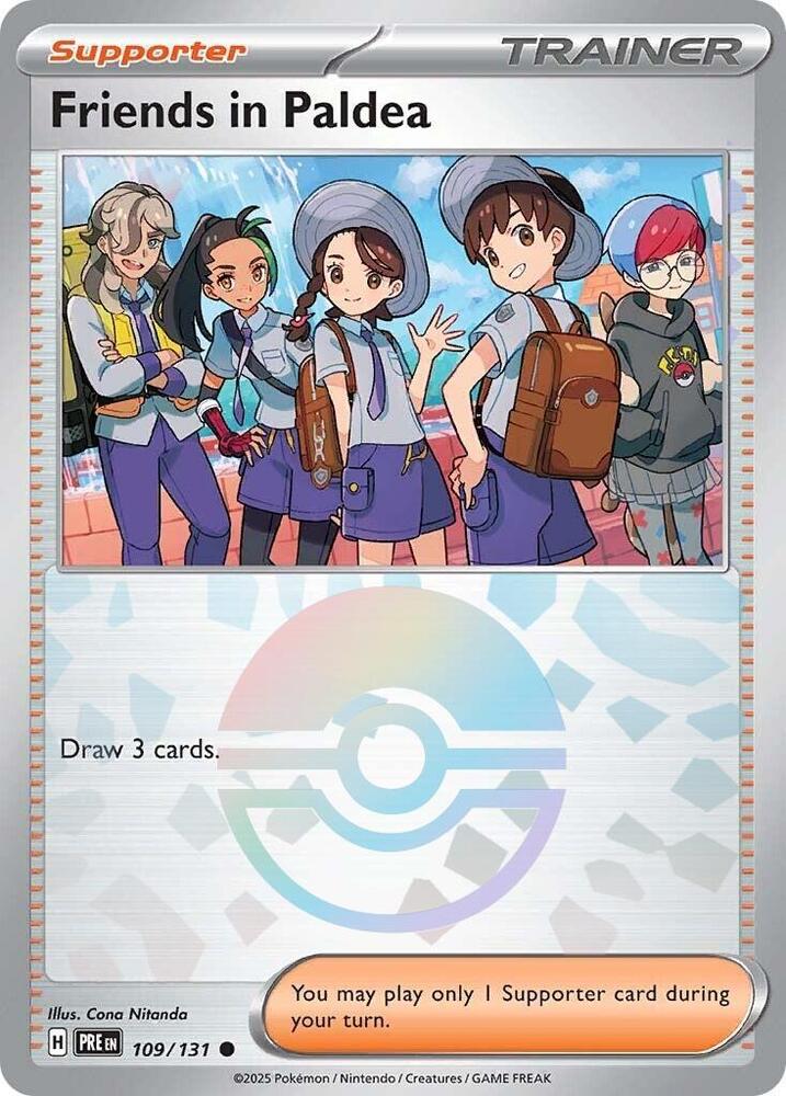 Friends in Paldea - 109/131 (Poke Ball Pattern) 109/131 Common Prismatic Evolutions Pokémon card