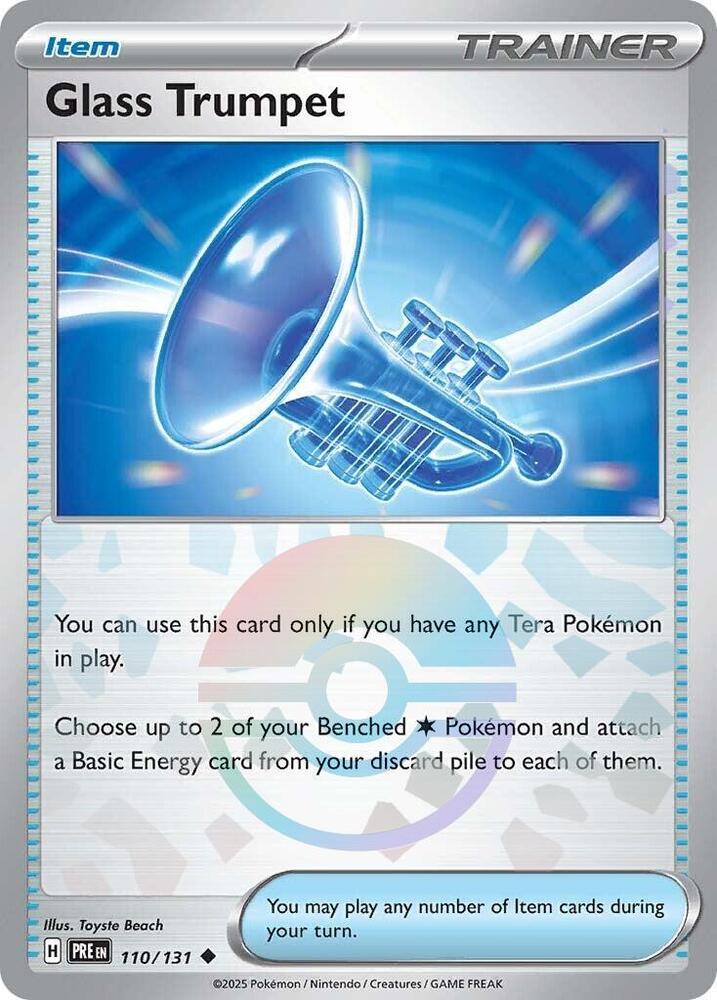 Glass Trumpet (Poke Ball Pattern) 110/131 Uncommon Prismatic Evolutions Pokémon card