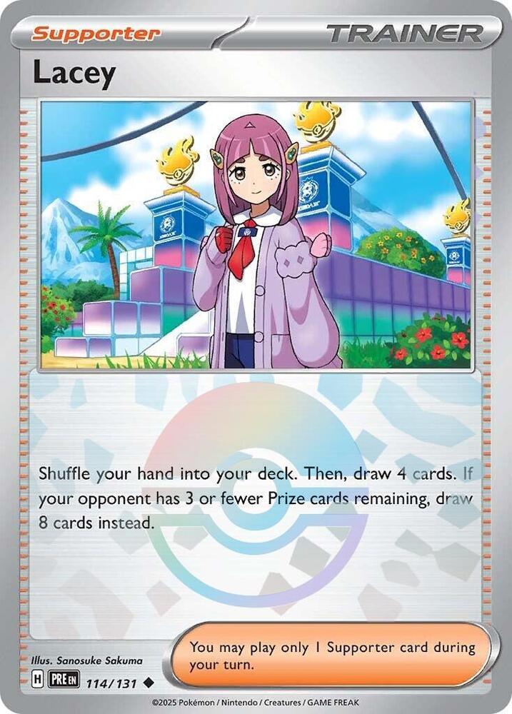 Lacey - 114/131 (Poke Ball Pattern) 114/131 Uncommon Prismatic Evolutions Pokémon card