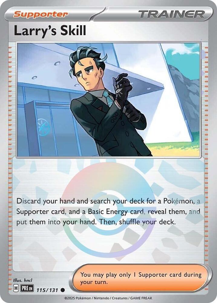 Larry's Skill - 115/131 (Poke Ball Pattern) 115/131 Common Prismatic Evolutions Pokémon card