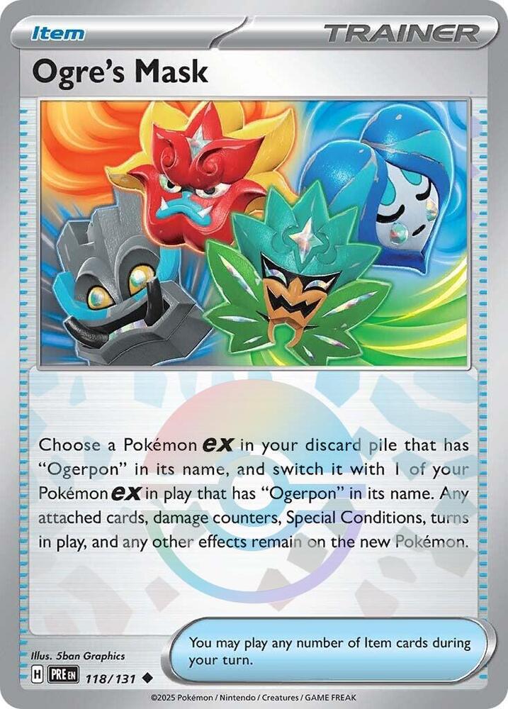Ogre's Mask (Poke Ball Pattern) 118/131 Uncommon Prismatic Evolutions Pokémon card