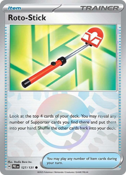Roto-Stick (Poke Ball Pattern) 127/131 Common Prismatic Evolutions Pokémon card