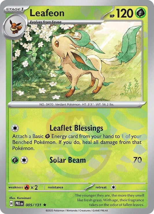Leafeon (Master Ball Pattern) - 005/131 Rare SV: Prismatic Evolutions