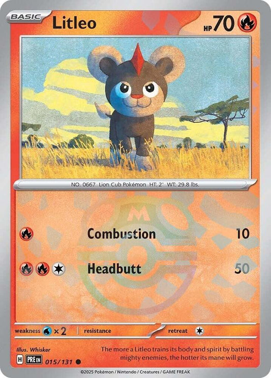 Litleo (Master Ball Pattern) - 015/131 Common SV: Prismatic Evolutions