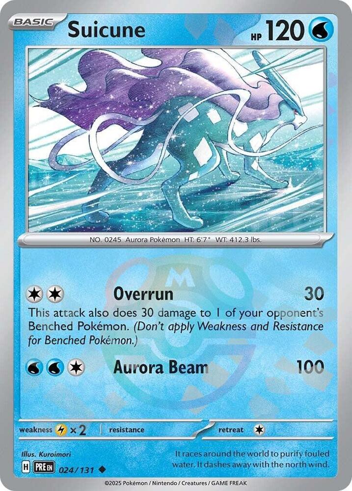 Suicune (Master Ball Pattern) 024/131 Uncommon Prismatic Evolutions Pokémon card