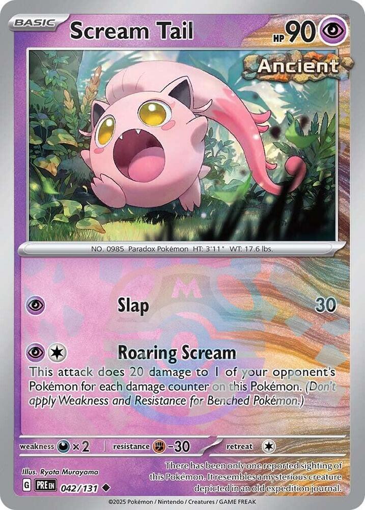 Scream Tail (Master Ball Pattern) 042/131 Uncommon Prismatic Evolutions Pokémon card