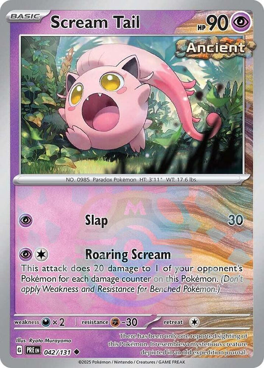 Scream Tail (Master Ball Pattern) - 042/131 Uncommon SV: Prismatic Evolutions
