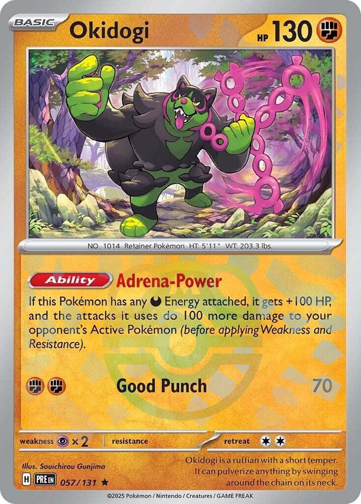 Okidogi (Master Ball Pattern) 057/131 Rare Prismatic Evolutions Pokémon card