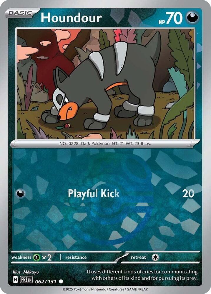 Houndour (Master Ball Pattern) 062/131 Common Prismatic Evolutions Pokémon card
