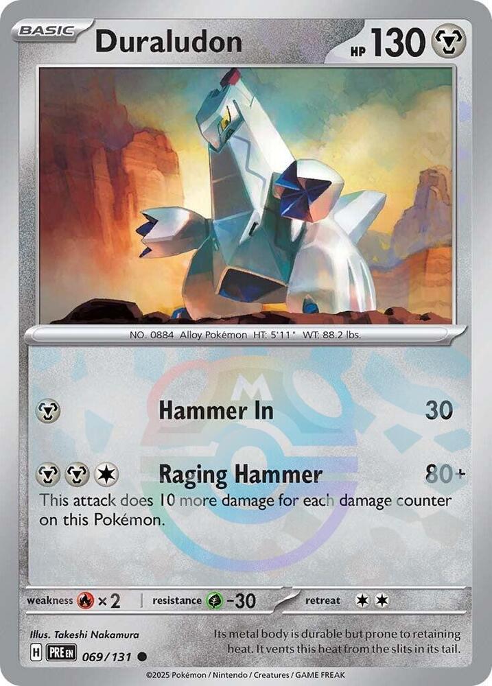 Duraludon (Master Ball Pattern) 069/131 Common Prismatic Evolutions Pokémon card