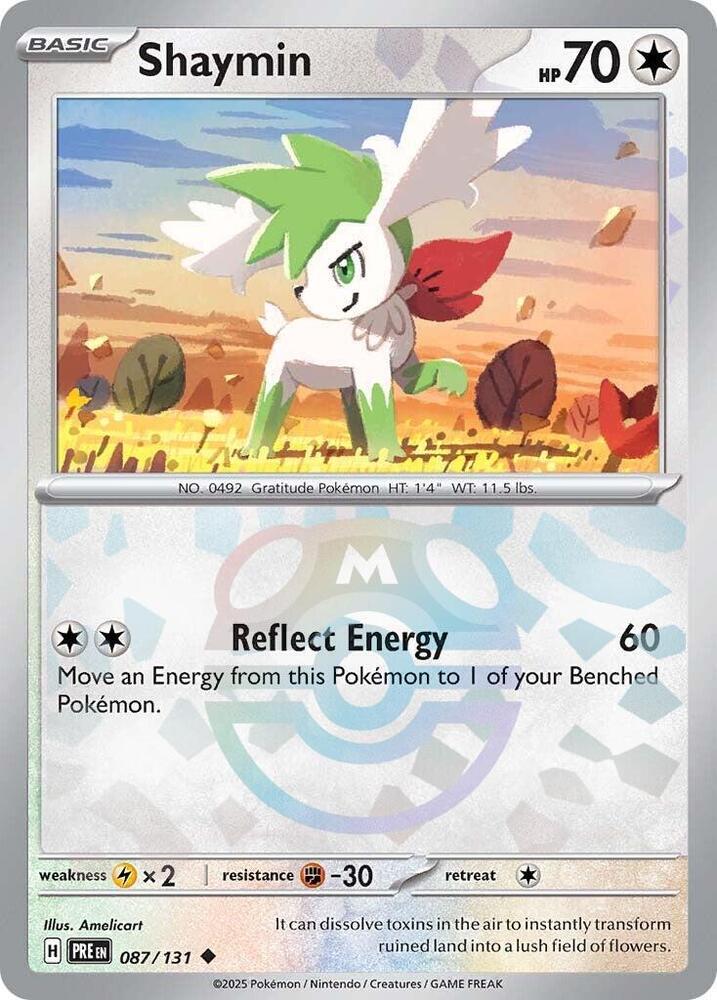 Shaymin (Master Ball Pattern) 087/131 Uncommon Prismatic Evolutions Pokémon card
