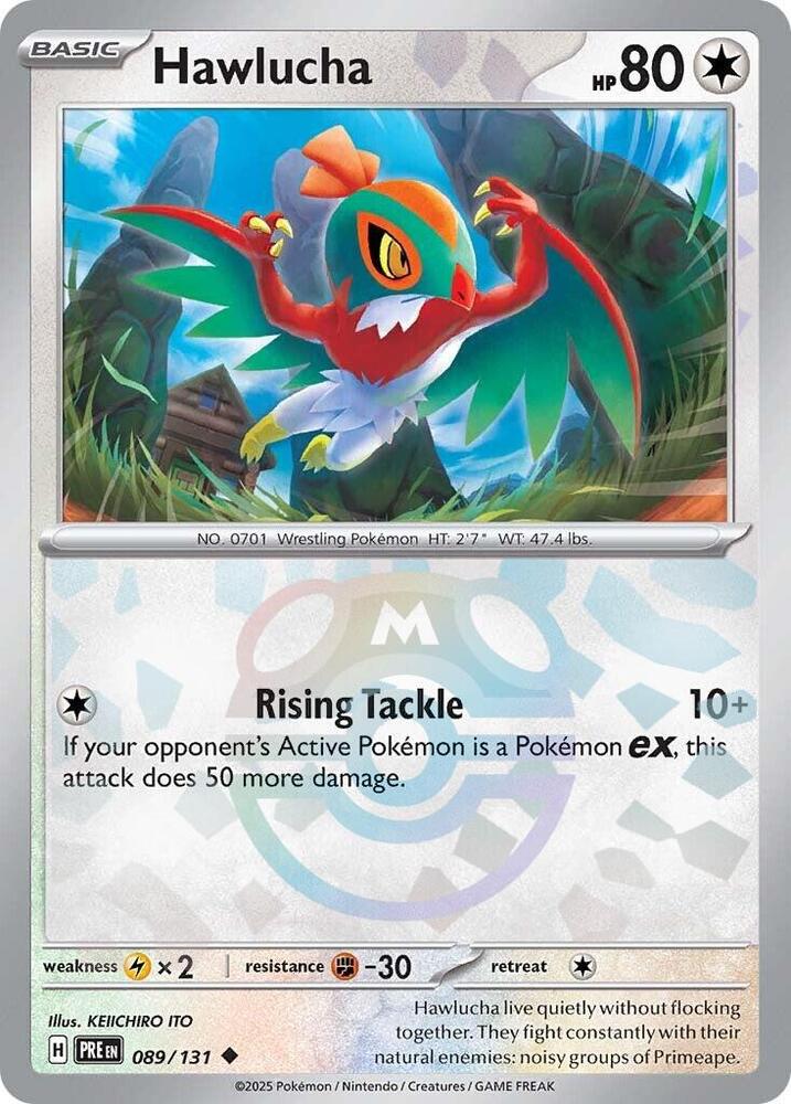 Hawlucha (Master Ball Pattern) 089/131 Uncommon Prismatic Evolutions Pokémon card