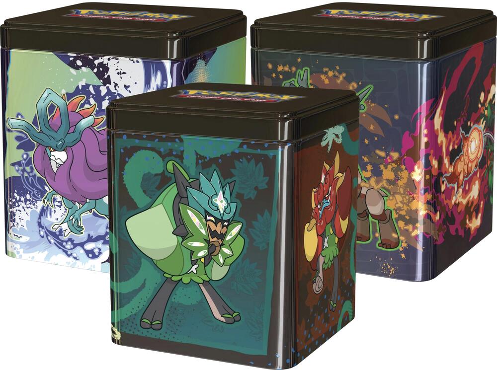 Pokemon Stacking Tins: Treasures of Ruin, Paradox Pokemon, Ogerpon [Set of 3] Miscellaneous Cards & Products Pokémon card