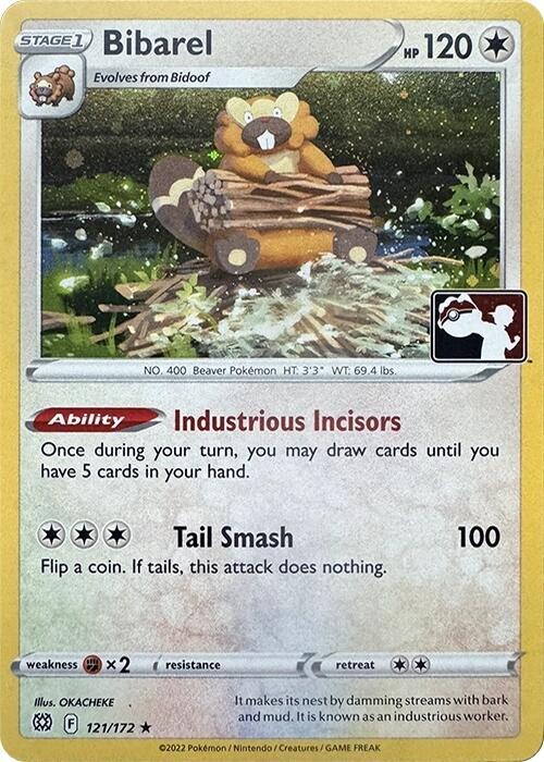 Bibarel - 121/172 (Cosmos Holo) 121/172 Rare Prize Pack Series Cards Pokémon card