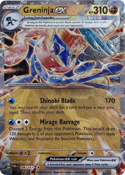 Greninja ex (GameStop Metal Card) 106/167 Double Rare Miscellaneous Cards & Products Pokémon card