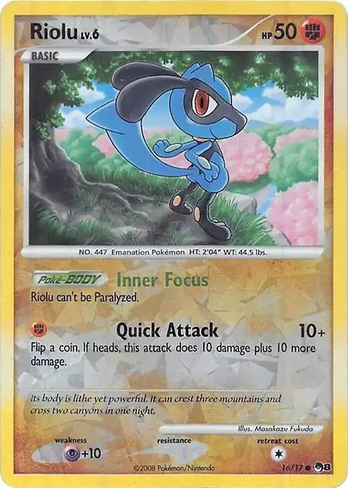 Riolu (Cracked Ice Holo) 016/017 Common Miscellaneous Cards & Products Pokémon card