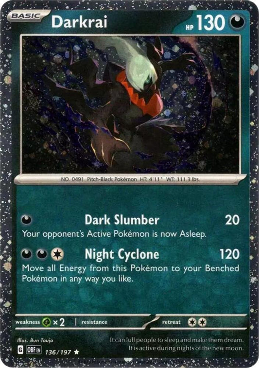 Darkrai (Cosmos Holo) 136/197 Rare Miscellaneous Cards & Products Pokémon card