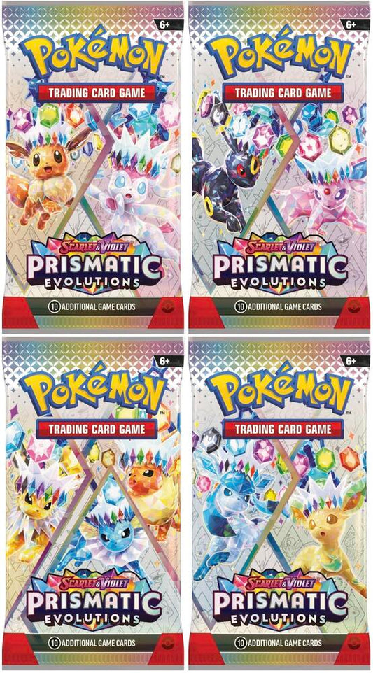 Prismatic Evolutions Booster Pack Art Bundle [Set of 4] - SV: Prismatic Evolutions