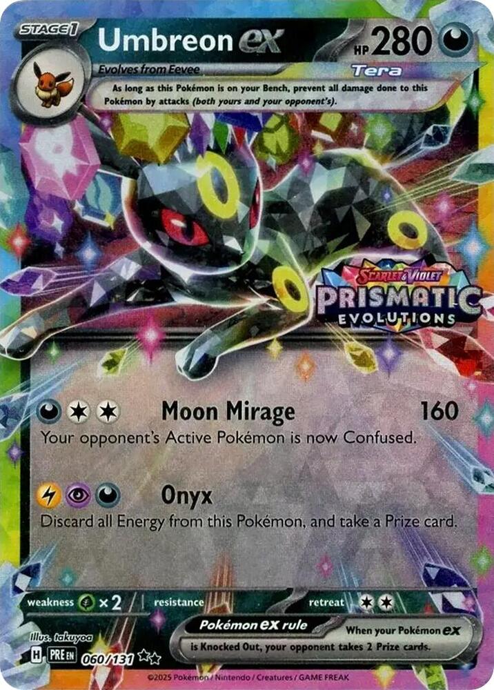 Umbreon ex - 060/131 (Prismatic Evolutions Stamp) 060/131 Promo Miscellaneous Cards & Products Pokémon card