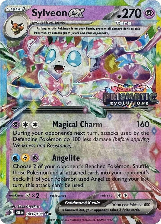Sylveon ex - 041/131 (Prismatic Evolutions Stamp) 041/131 Promo Miscellaneous Cards & Products Pokémon card