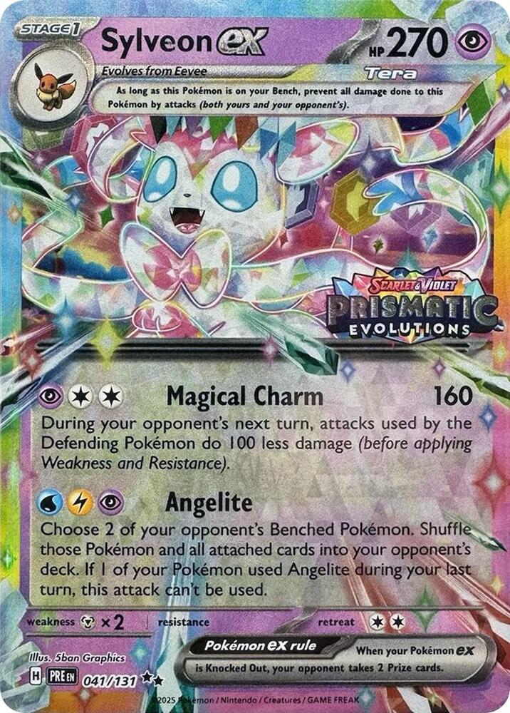 Sylveon ex - 041/131 (Prismatic Evolutions Stamp) 041/131 Promo Miscellaneous Cards & Products Pokémon card