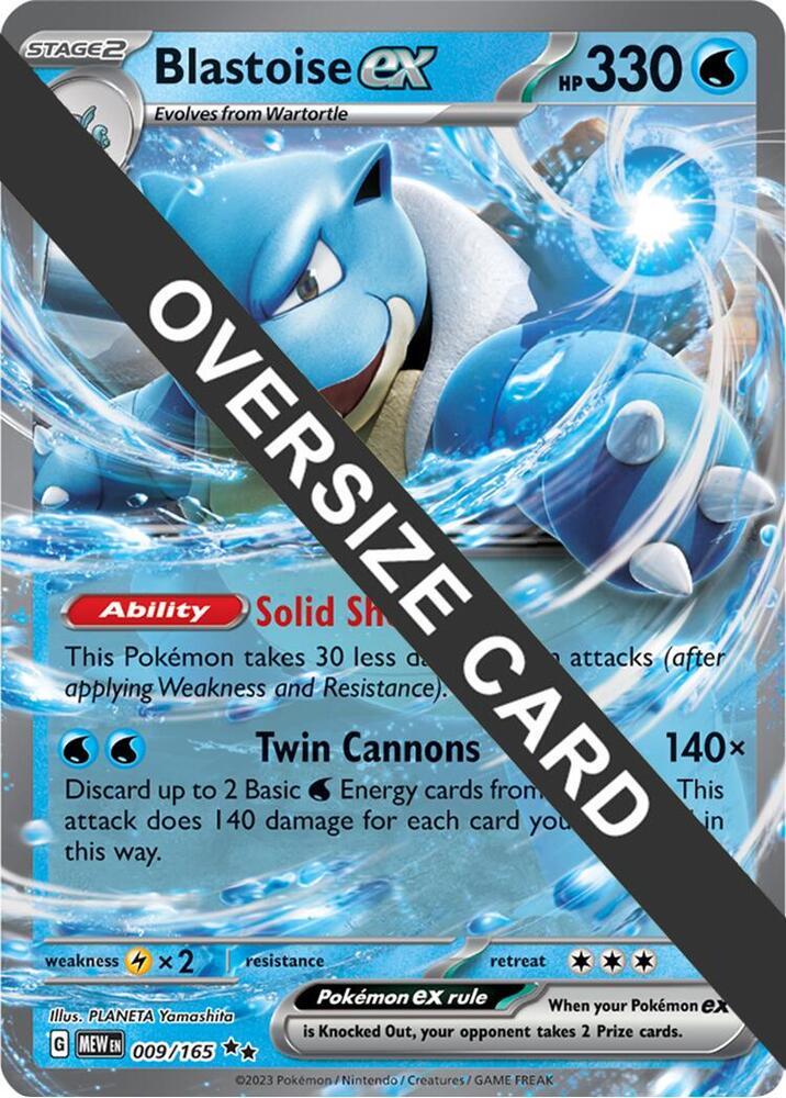 Blastoise ex - 009/165 009/165 Double Rare Jumbo Cards Pokémon card