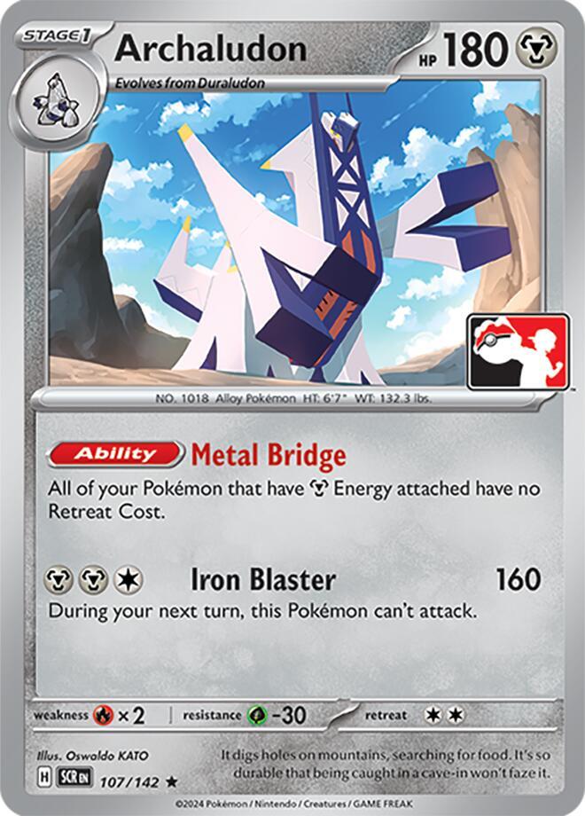 Archaludon - 107/142 107/142 Rare Prize Pack Series Cards Pokémon card