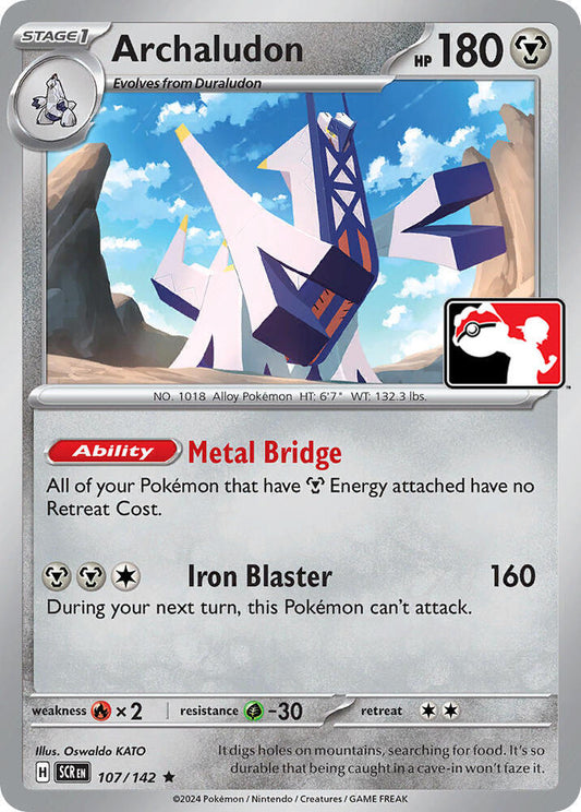 Archaludon 107/142 Rare Prize Pack Series Cards Pokémon card