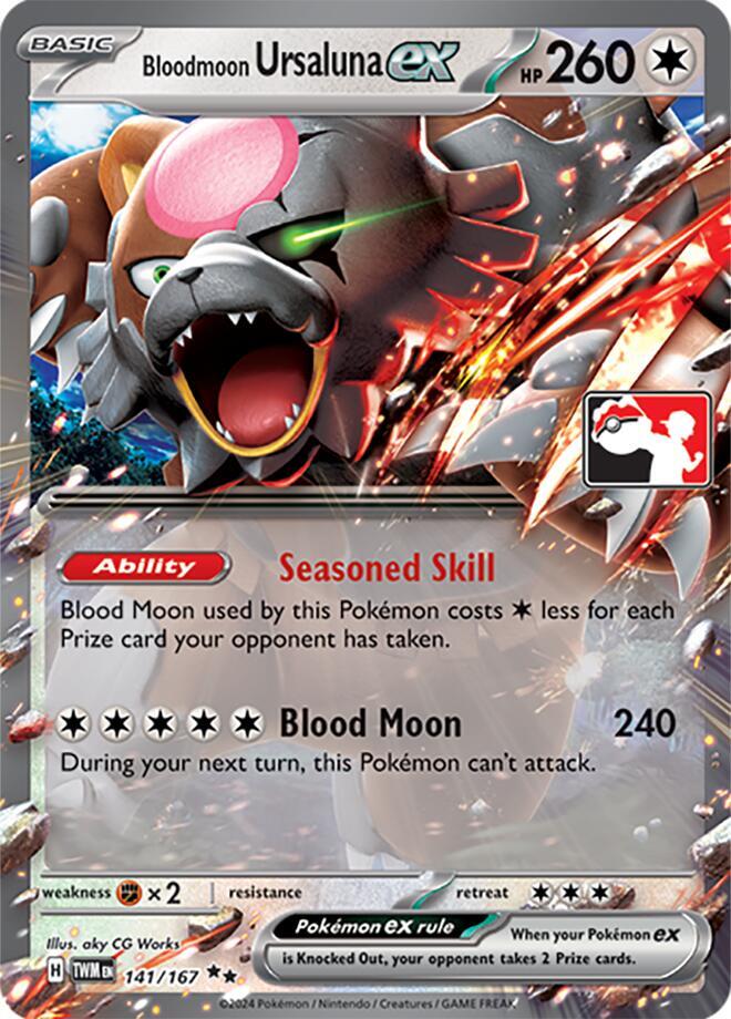 Bloodmoon Ursaluna ex - 141/167 141/167 Double Rare Prize Pack Series Cards Pokémon card