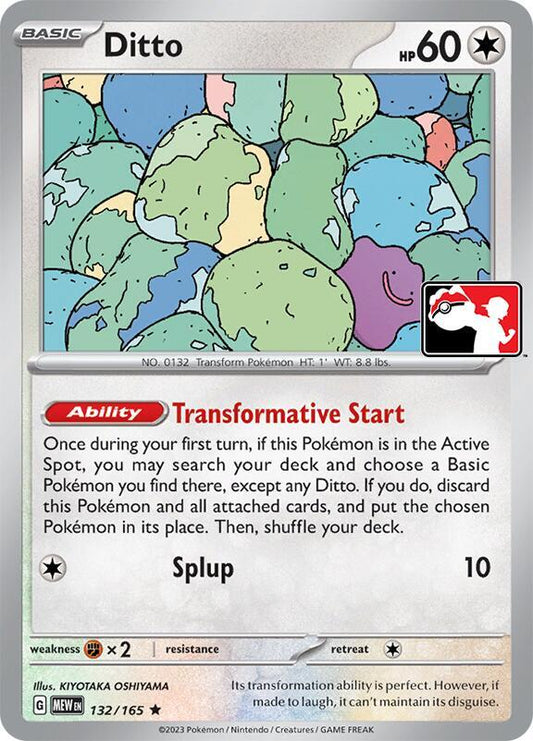 Ditto - 132/165 Rare Prize Pack Series Cards
