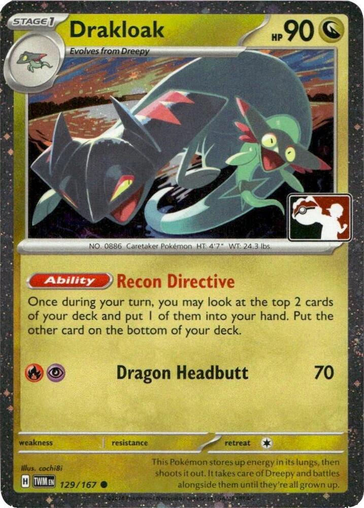Drakloak - 129/167 (Cosmos Holo) 129/167 Common Prize Pack Series Cards Pokémon card