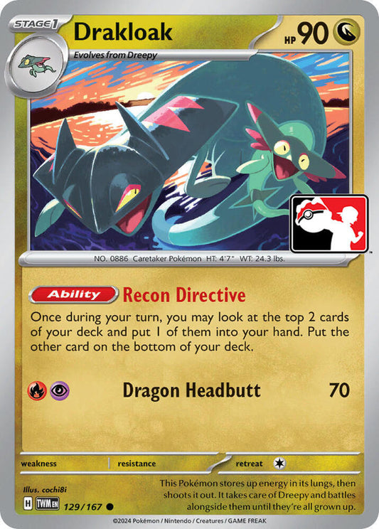 Drakloak 129/167 Common Prize Pack Series Cards Pokémon card