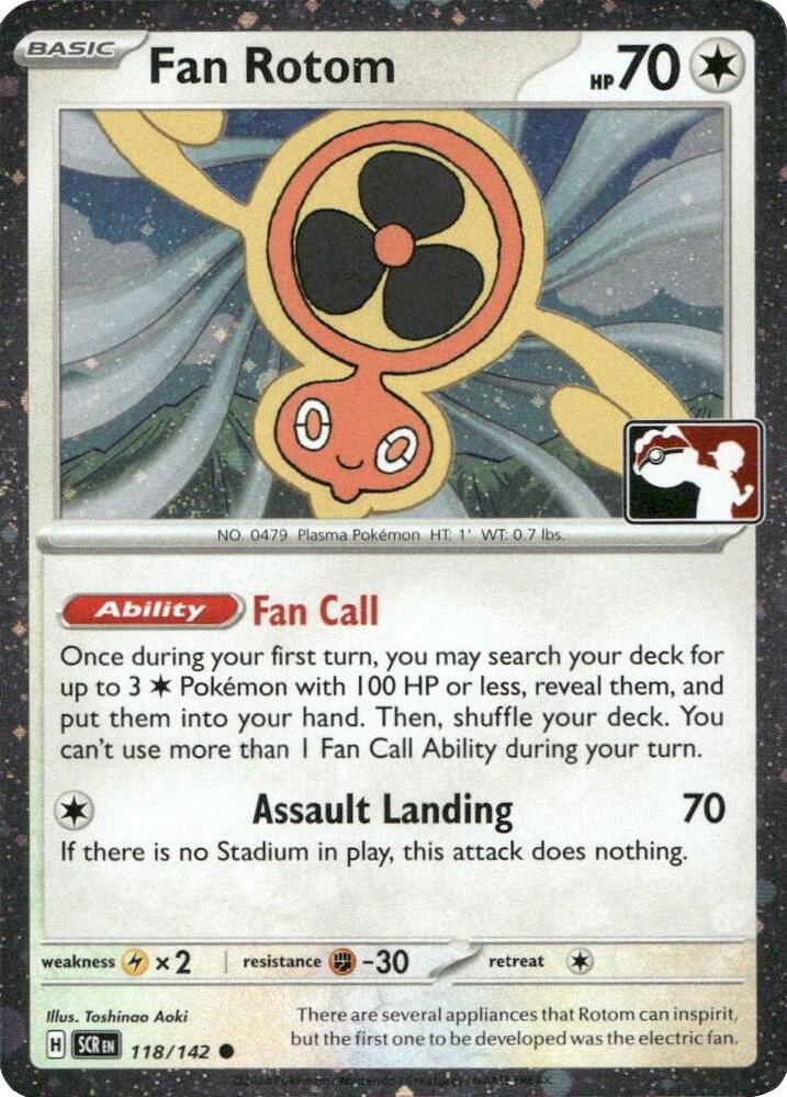 Fan Rotom - 118/142 (Cosmos Holo) 118/142 Common Prize Pack Series Cards Pokémon card