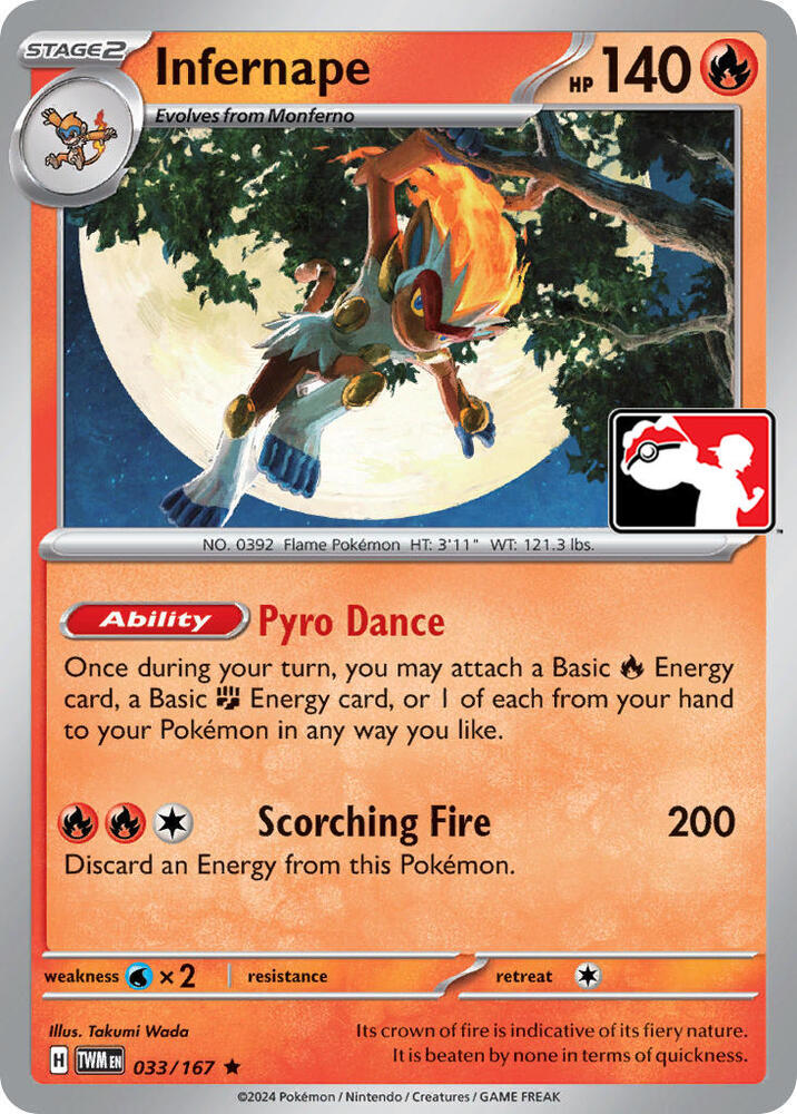 Infernape - 033/167 033/167 Rare Prize Pack Series Cards Pokémon card