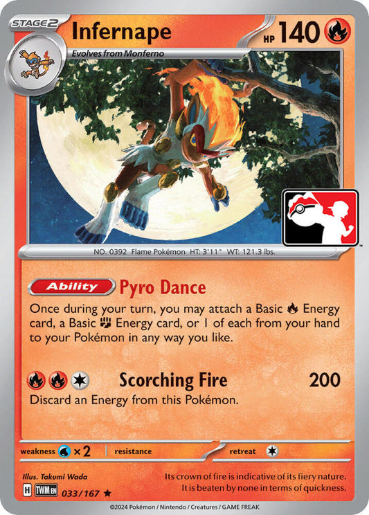 Infernape - 033/167 033/167 Rare Prize Pack Series Cards Pokémon card