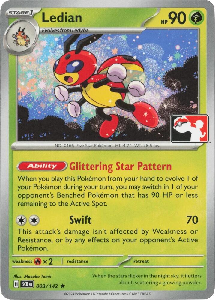 Ledian - 003/142 003/142 Rare Prize Pack Series Cards Pokémon card