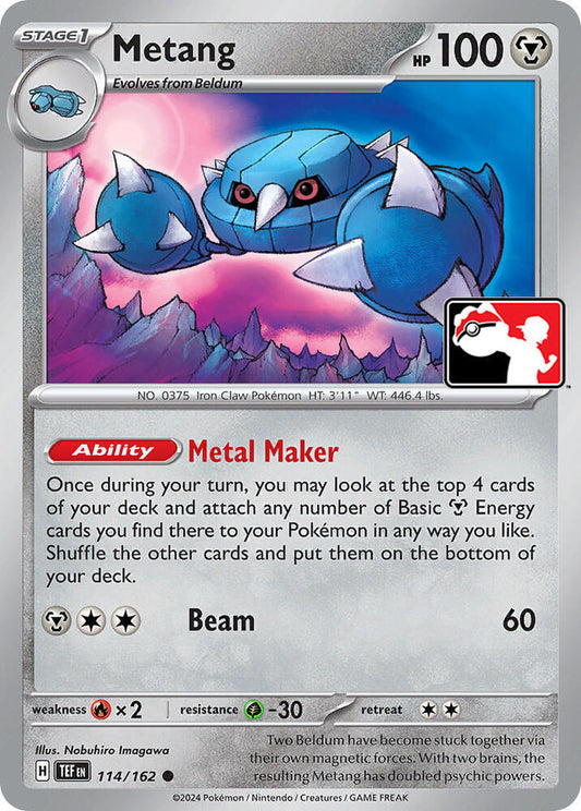 Metang 114/162 Common Prize Pack Series Cards Pokémon card