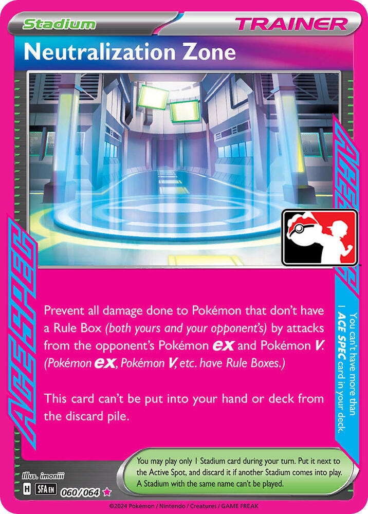 Neutralization Zone - 060/064 060/064 ACE SPEC Rare Prize Pack Series Cards Pokémon card