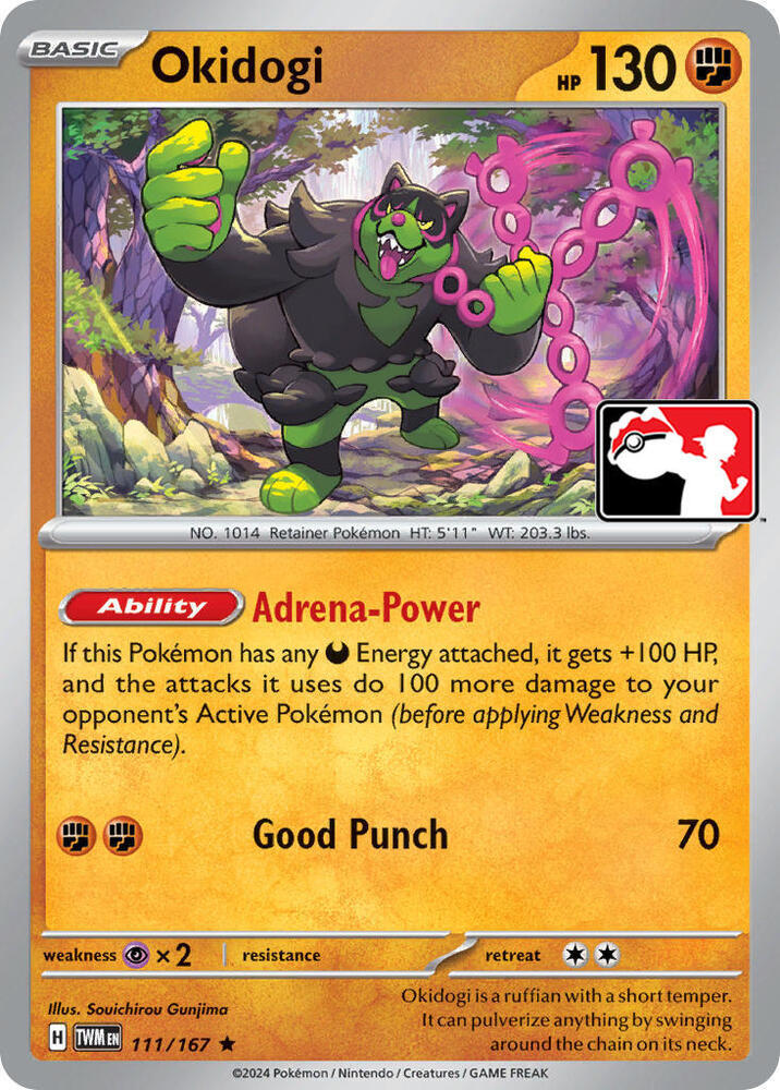 Okidogi - 111/167 111/167 Rare Prize Pack Series Cards Pokémon card