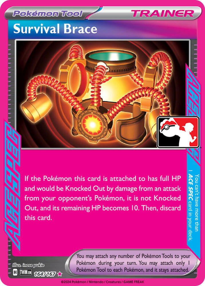 Survival Brace - 164/167 164/167 ACE SPEC Rare Prize Pack Series Cards Pokémon card