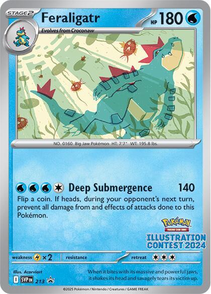 Feraligatr - 213 (Illustration Contest 2024) 213 Promo Scarlet & Violet Promo Cards Pokémon card