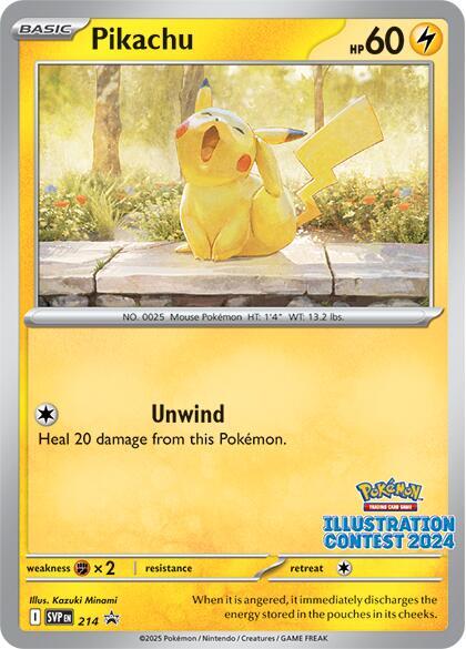 Pikachu - 214 (Illustration Contest 2024) - 214 Promo SV: Scarlet & Violet Promo Cards