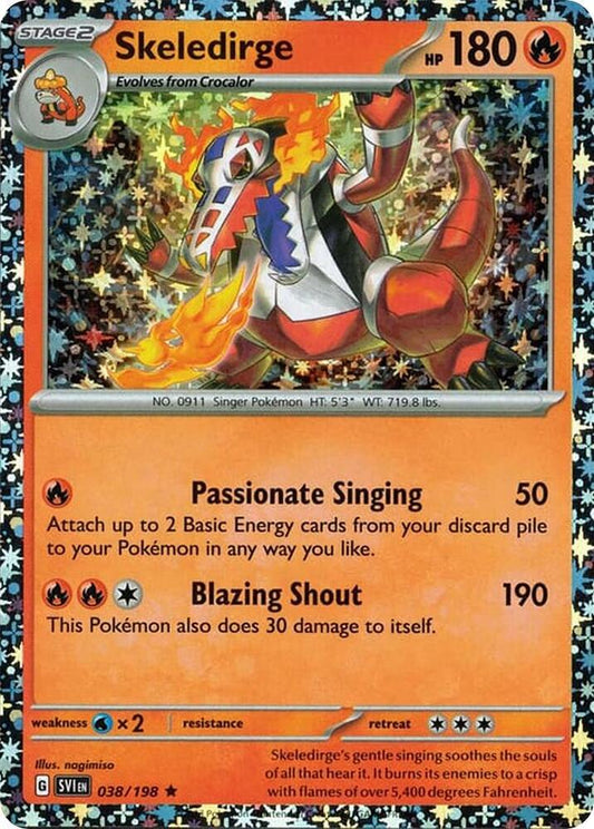 Skeledirge - 038/198 (Sparkle Holo) 038/198 Rare Miscellaneous Cards & Products Pokémon card