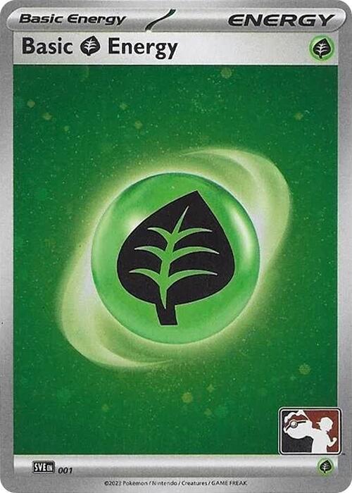 Basic Grass Energy - 001 (Cosmos Holo) 001 Common Prize Pack Series Cards Pokémon card